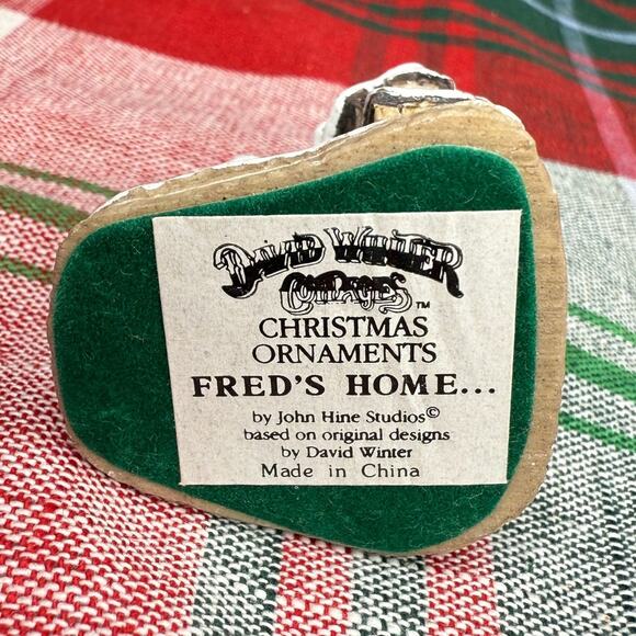 FRED'S HOME David Winter Cottages Christmas Ornament - John Hine Studios - Picture 2 of 3